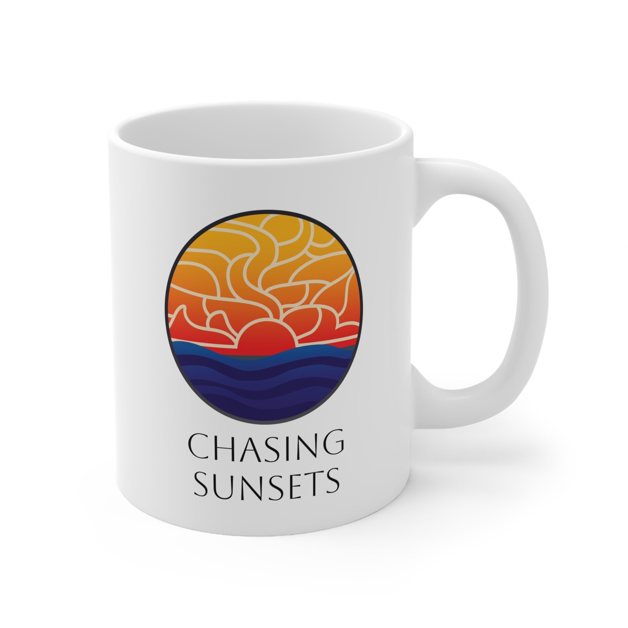 Sunset Vibes Ceramic Coffee Cups