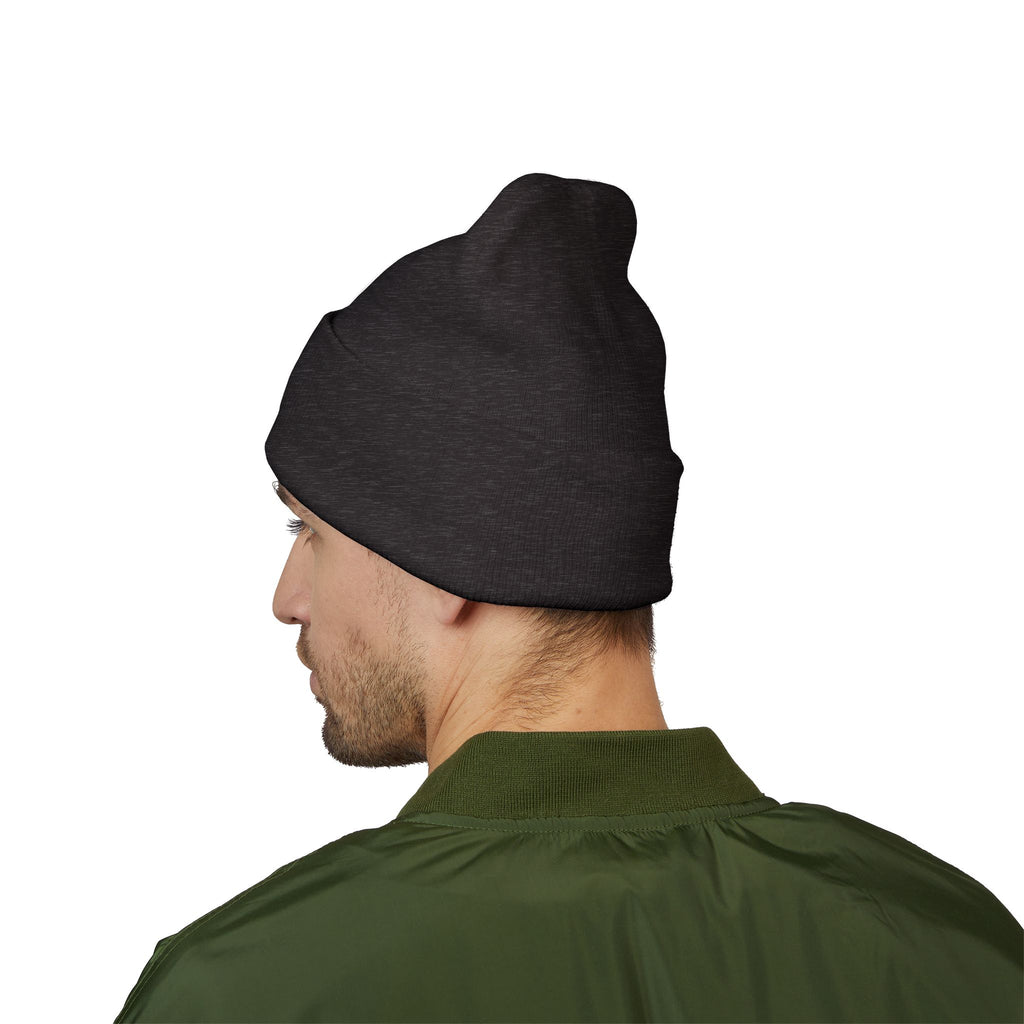 450-Apparel classic cuffed beanie worn model side