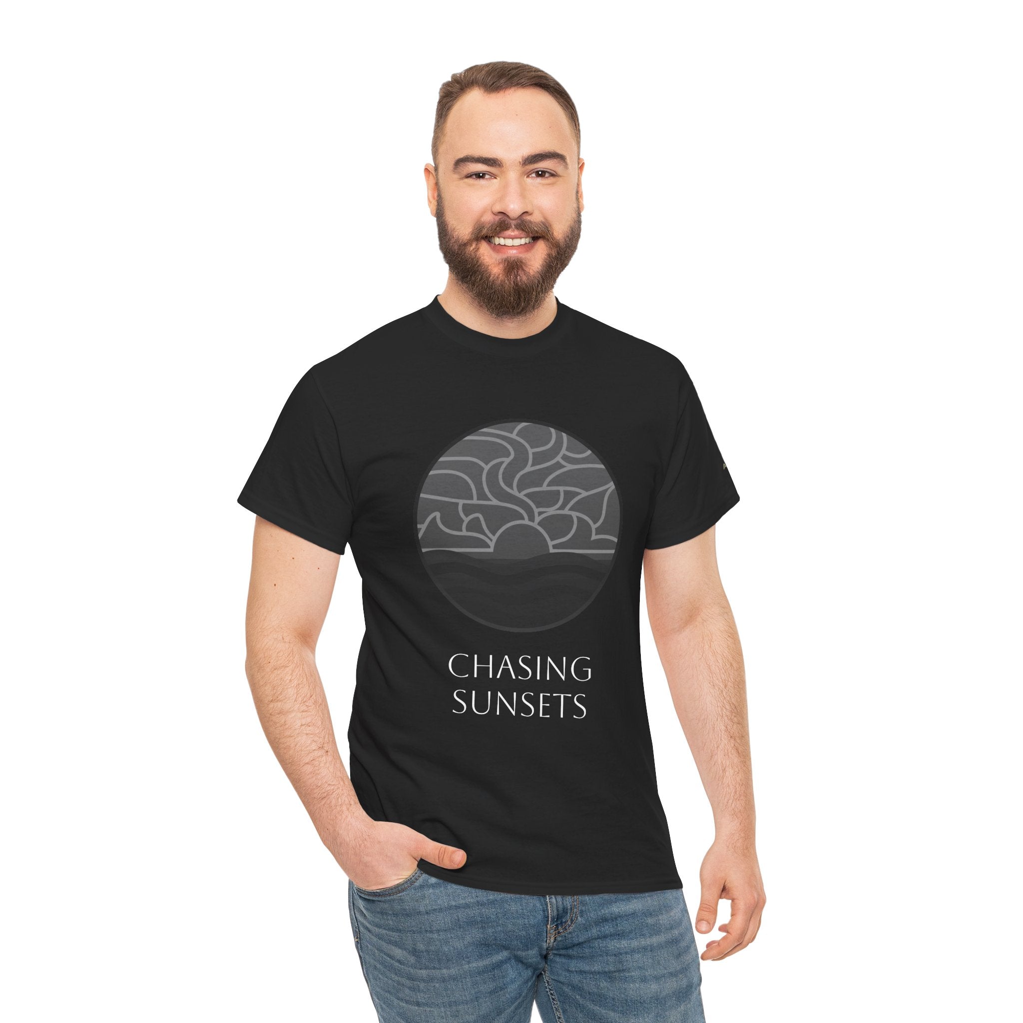 Chasing Sunsets Tee - Heavy Cotton T-shirt - 50% Opacity