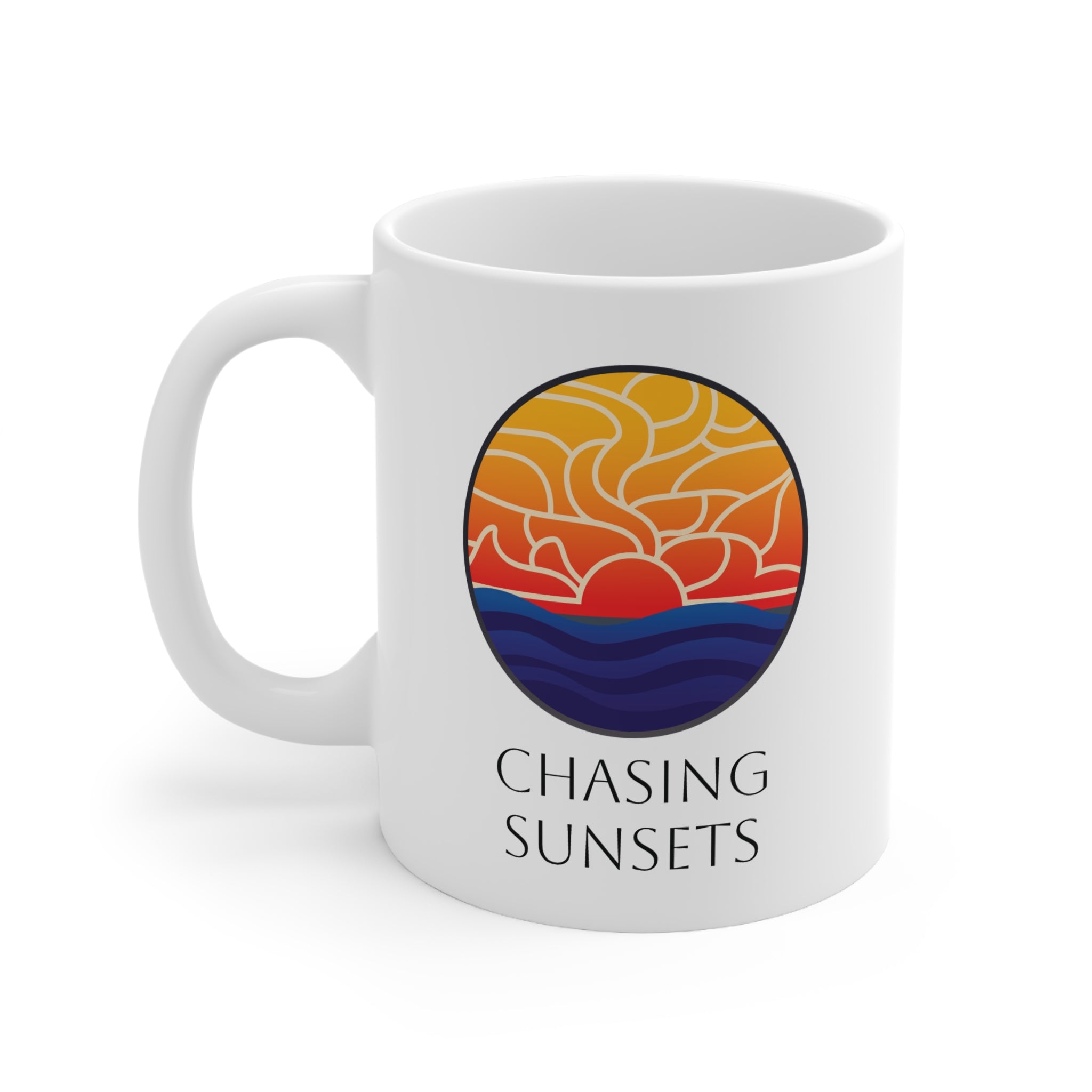 Sunset Vibes Ceramic Coffee Cups