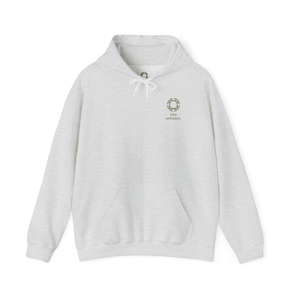 Grey Land Rover Defender inspired hoodie front view