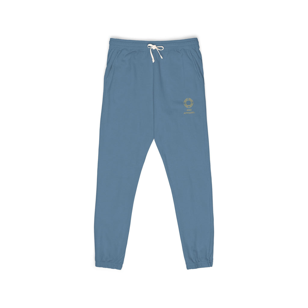 450 Apparel Comfortable fleece joggers blue front view