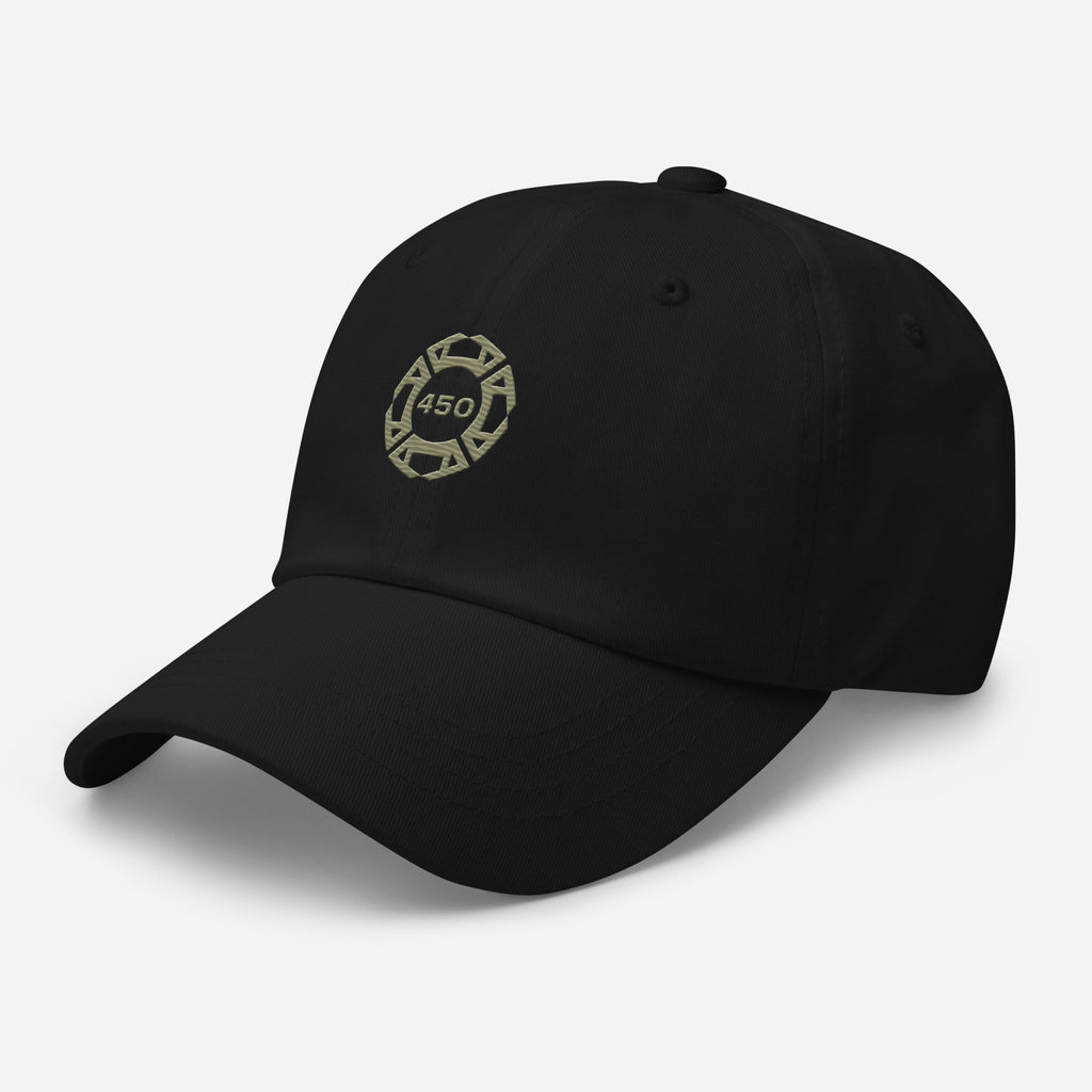 450 - Black Baseball Cap side view