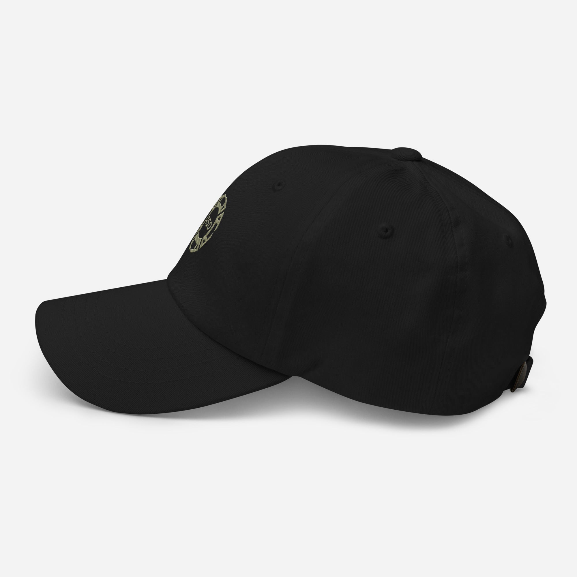 450 - Black Baseball Cap Left side view