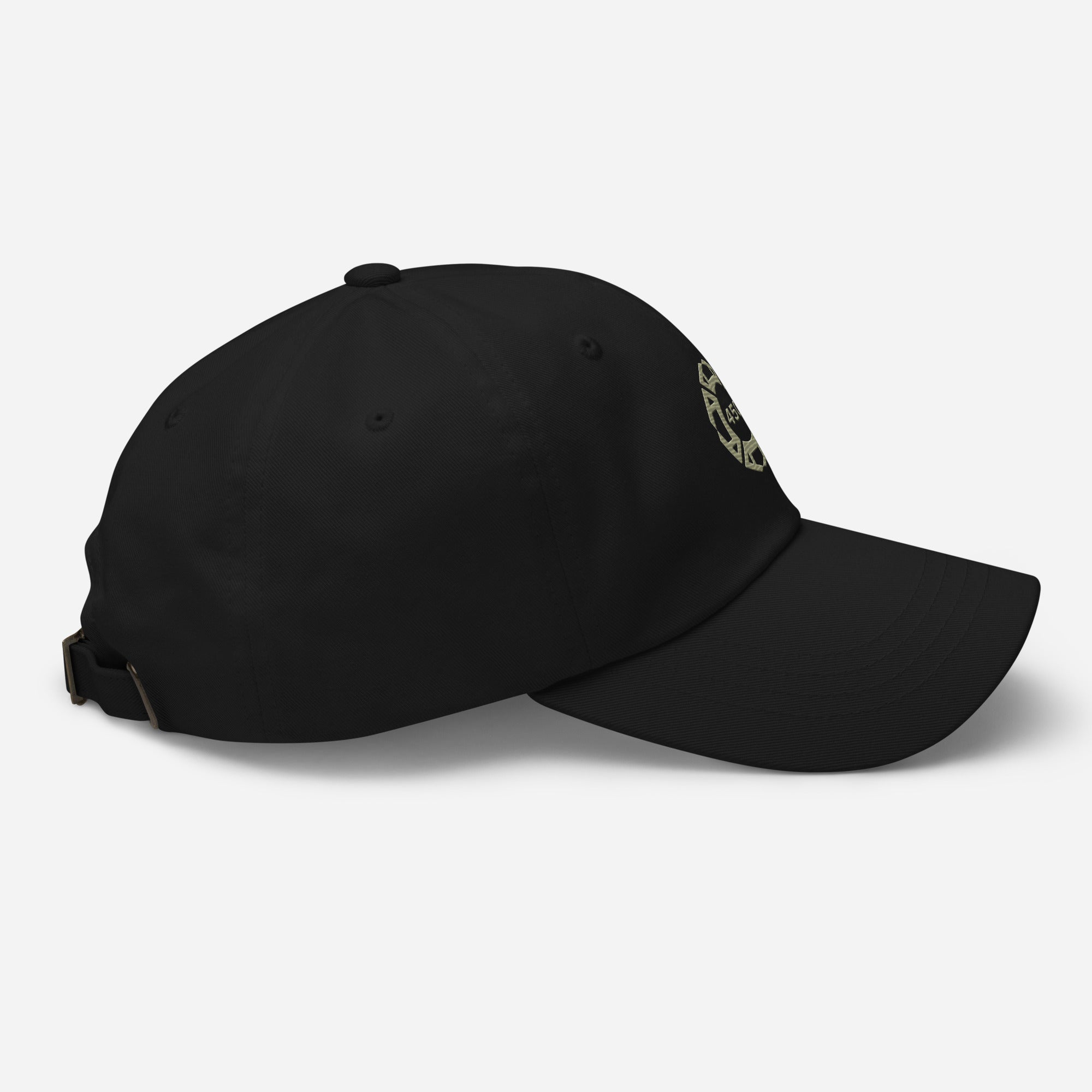 450 - Black Baseball Cap ide view
