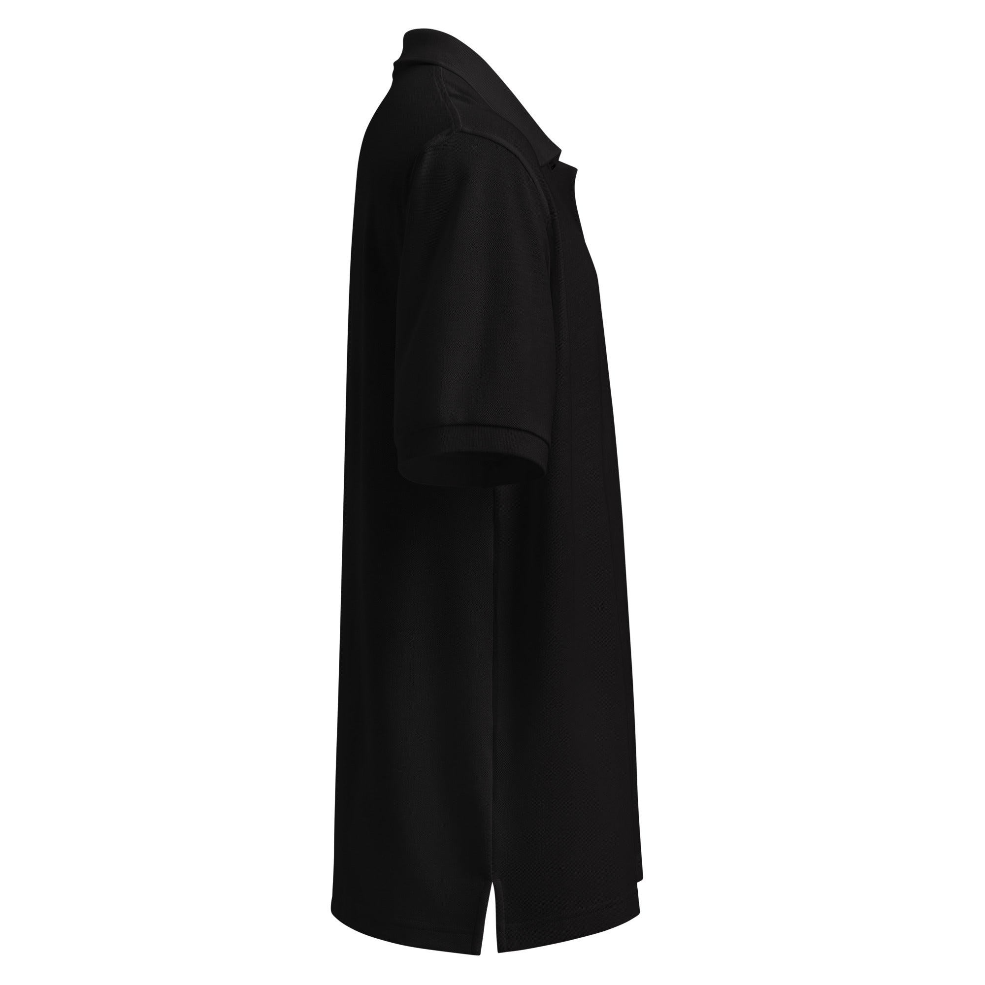450-Apparel black polo shirt right side view