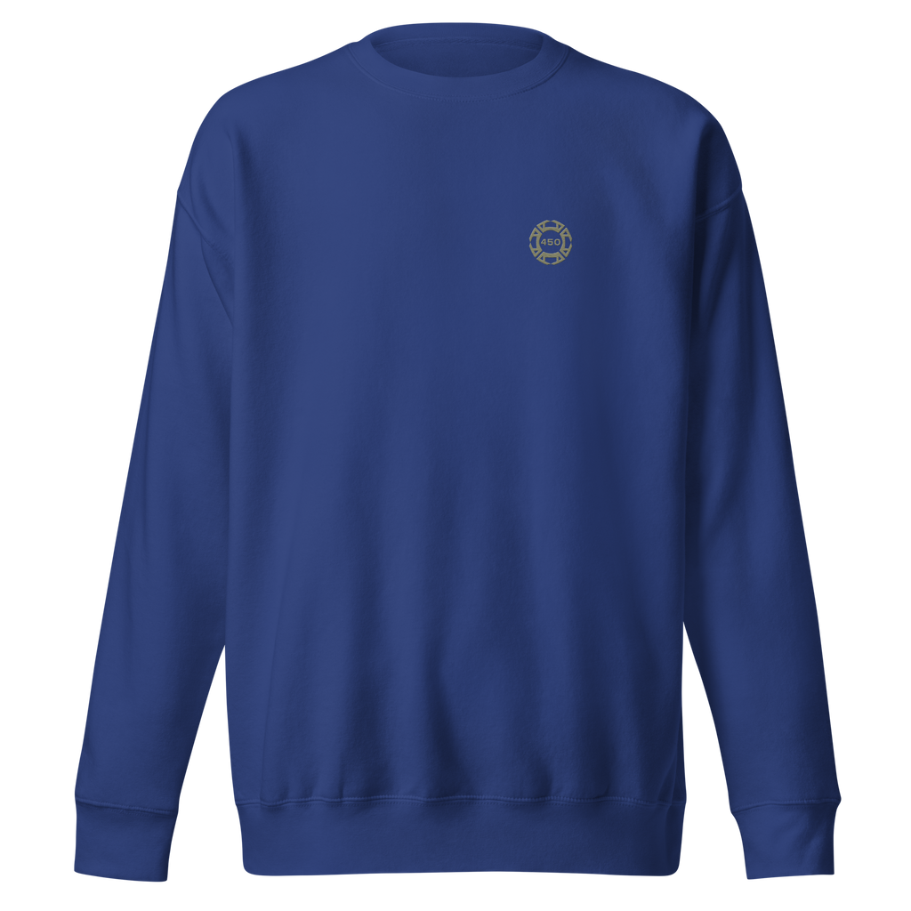 450-Black Premium Sweatshirt in Team Royal Blue - Front View