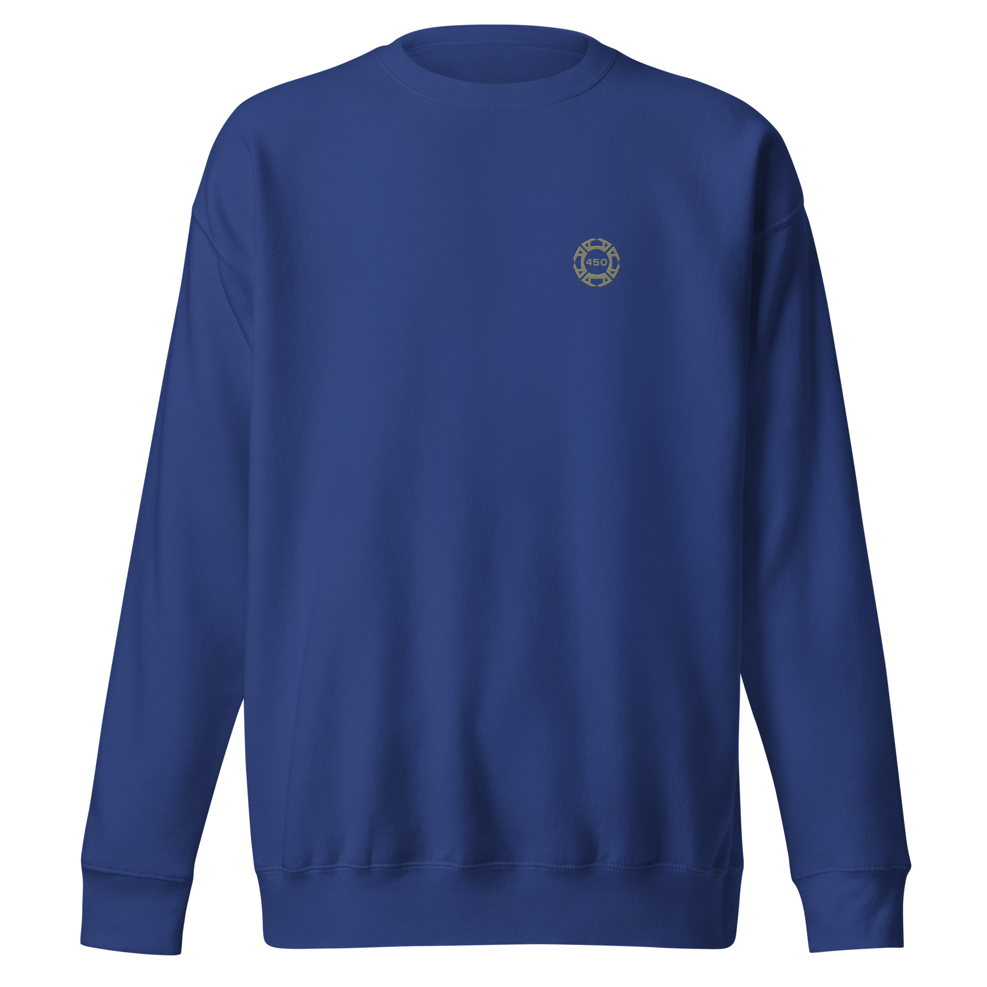 450-Black Premium Sweatshirt in Team Royal Blue - Front View