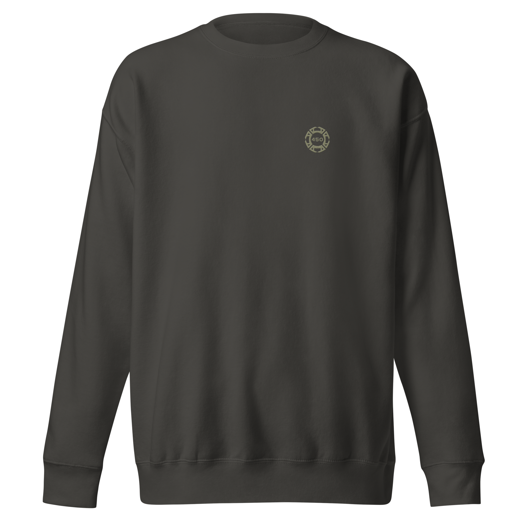 450-Black Premium Sweatshirt in Vintage Black - Front View